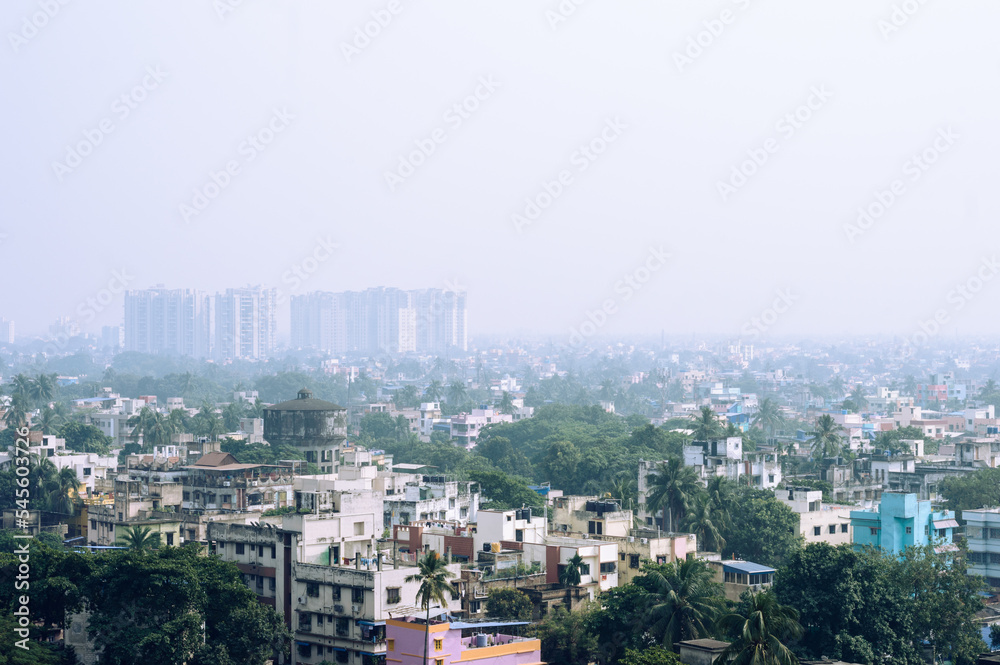 Kolkata City of Joy Skyline View. Landscape Scenery Urban India Cityscape. Architecture Business Travel Tourism Center City. Calcutta West Bengal India South Asia Pacific 13th November 2022