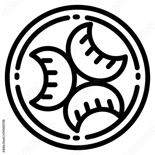 dumplings line icon