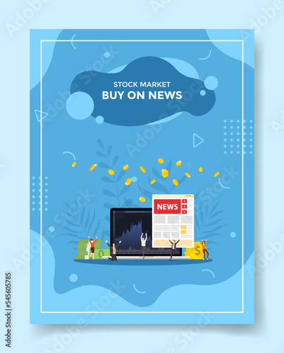 buy on news concept for template of banners, flyer, books, and magazine cover