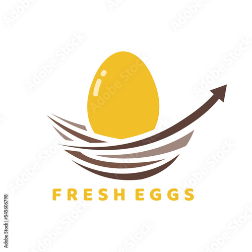 egg fresh logo design vector