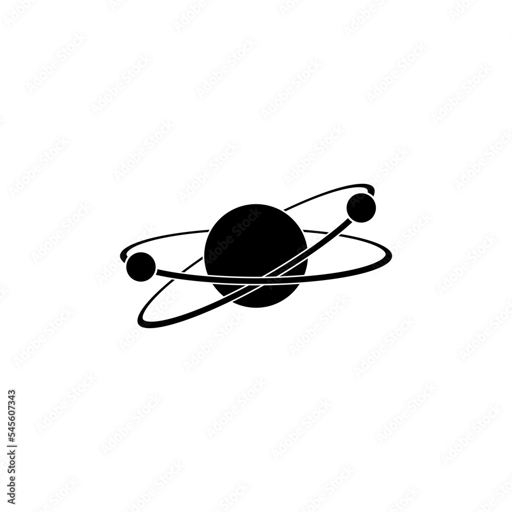 Planet icon logo isolated on white background