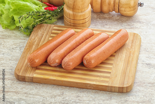 Meat sausages for snack breakfast