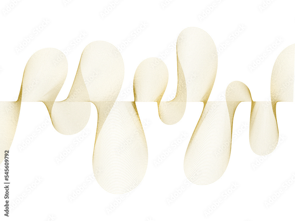 Golden wavy lines, stripes. Gold textured sound wave. Isolated png illustration, transparent background. Use for overlay, montage, collage, greeting and invitation card. Golden wavy lines, stripes. Gold textured sound wave. Isolated png illustration, transparent background. Use for overlay, montage, collage, greeting and invitation card.
