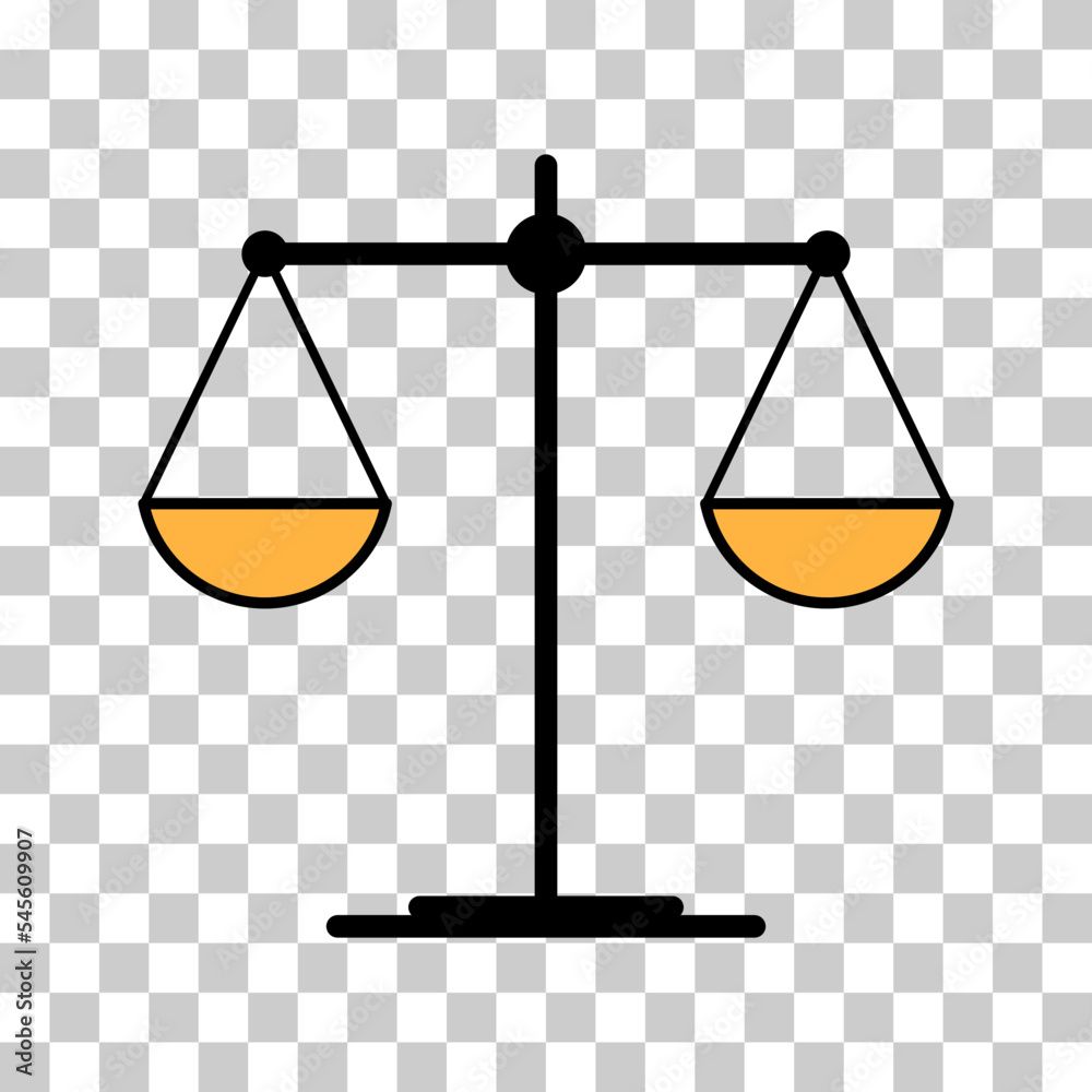 Scale equal icon, lawyer crime web sign, protection balance isolated vector illustration Scale equal icon, lawyer crime web sign, protection balance isolated vector illustration
