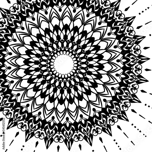 Fototapeta Naklejka Na Ścianę i Meble -  Basic mandalas to coloring for kids. Mandalas geometric pattern, Warm Mandala,Rainbow Flower of Life with Lotus, Flower of Life in Lotus