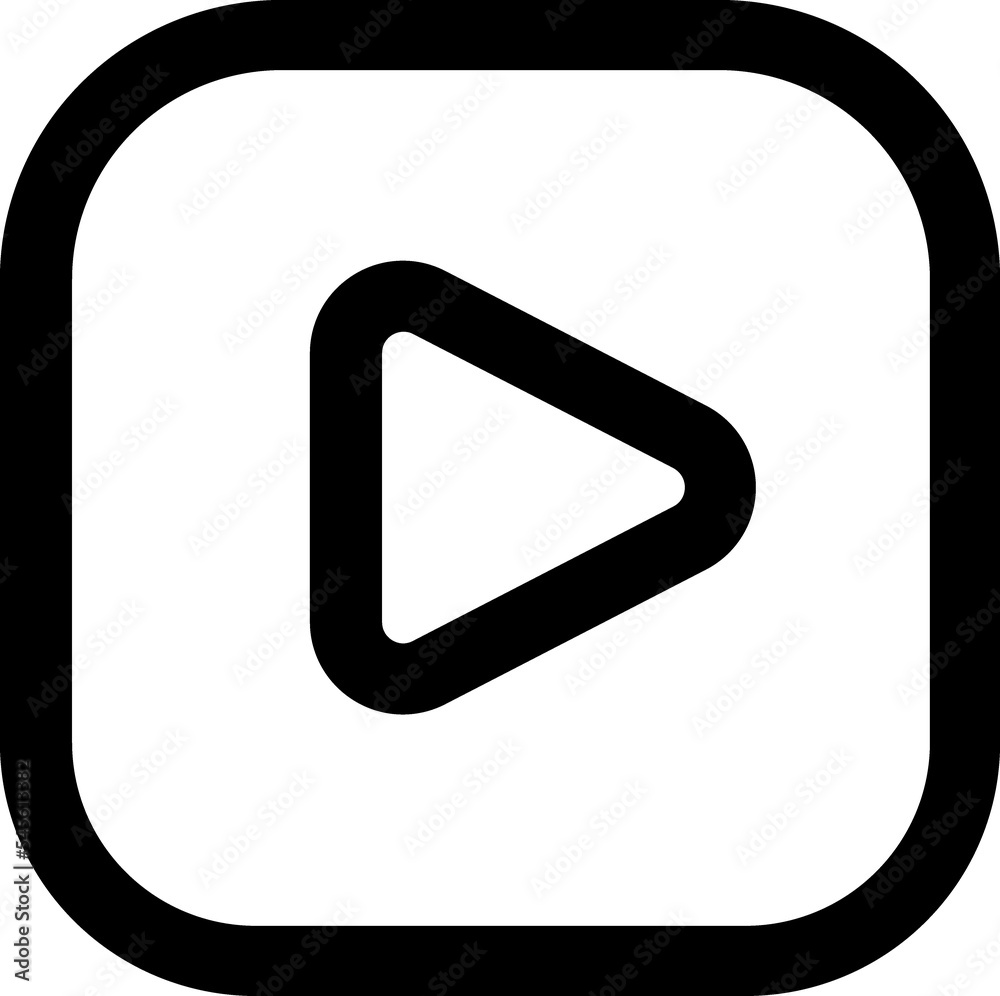Play button line icon Play button line icon