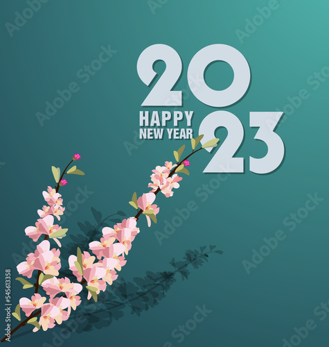 Happy new year 2023. luxury Christmas background design for greeting card, discount poster or sale banner