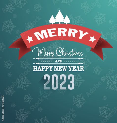 Happy new year 2023. luxury Christmas background design for greeting card, discount poster or sale banner