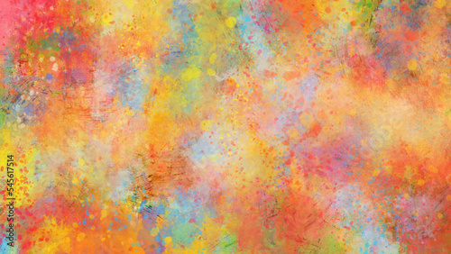 カラフルな抽象画、ペイント、スプラッシュ