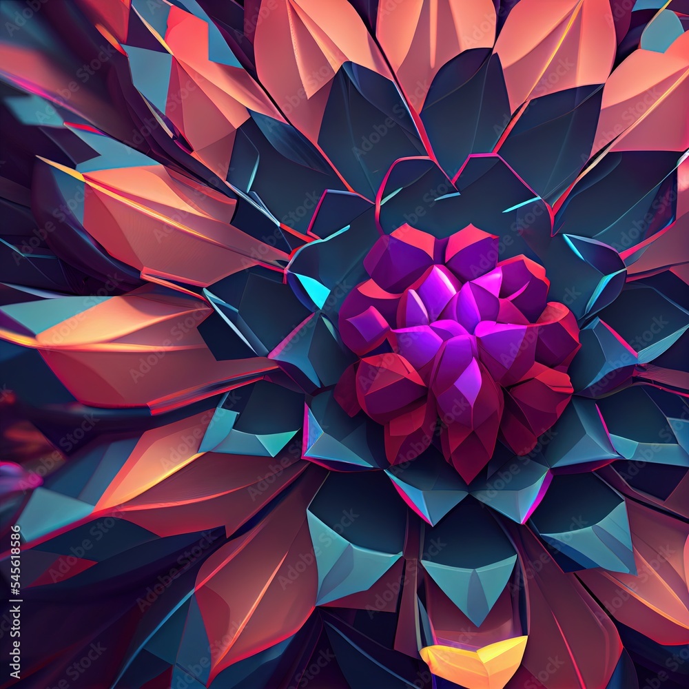 Obraz premium abstract geometric flower pattern