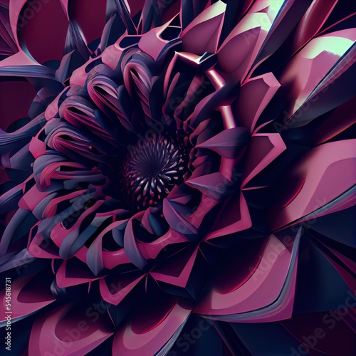 abstract geometric flower pattern