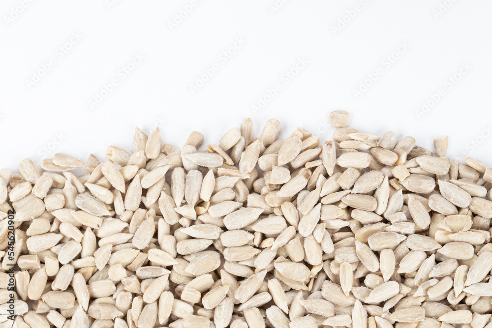 Sunflower seeds texture as background. Top view. Space for text. Sunflower seeds texture as background. Top view. Space for text.
