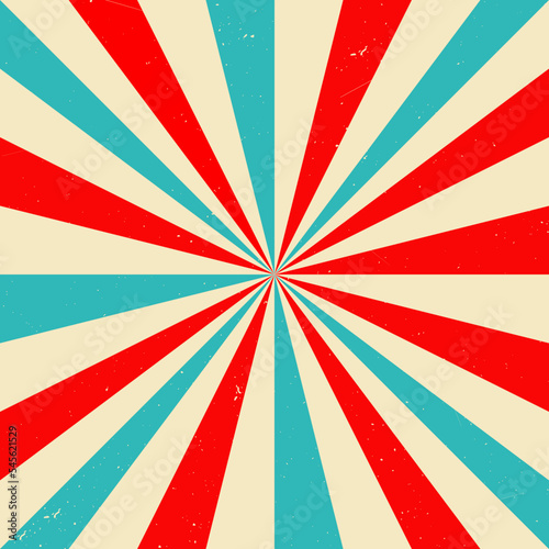 Carnival vintage background with grunge texture. Square background for festival, circus poster. Vector illustration.
