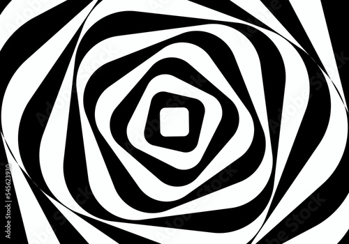 abstract background Wavy Line Spiral It is a black pattern on a white background. It can be a wallpaper, fabric pattern or other image work.