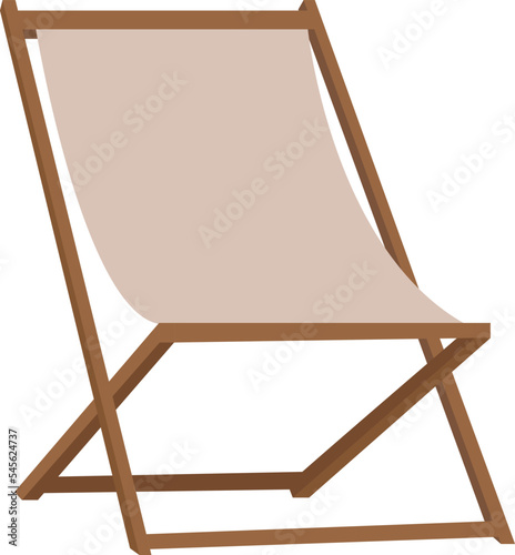 fashionable scandinavian chair on a white background. comfortable armchair and stylish stool included. simple and fashionable furniture items. Vector illustration. camping chair