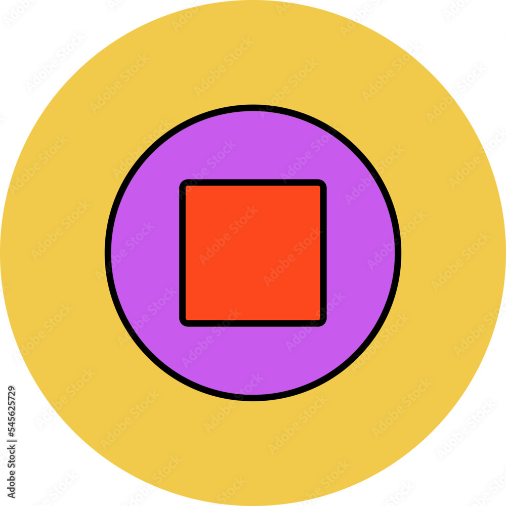 Stop Multicolor Circle Filled Line Icon Stop Multicolor Circle Filled Line Icon