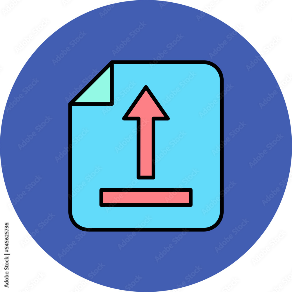 Upload Multicolor Circle Filled Line Icon Upload Multicolor Circle Filled Line Icon
