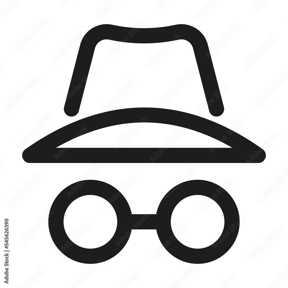Anonymous outline icon. An incognito person Vector illustration.