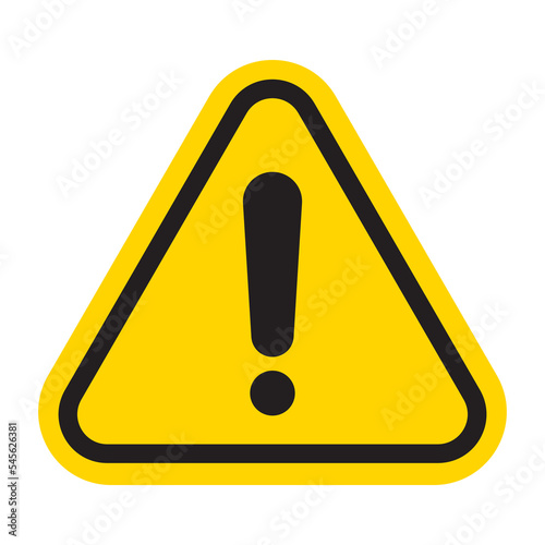 Warning or Danger sign icon. Attention caution Vector illustration.
