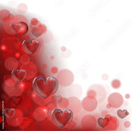 An abstract valentines day background with hearts