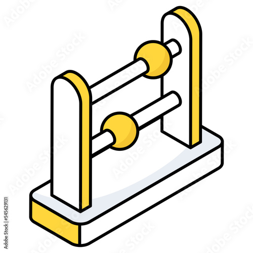     A frame of counting beads, icon of abacus 