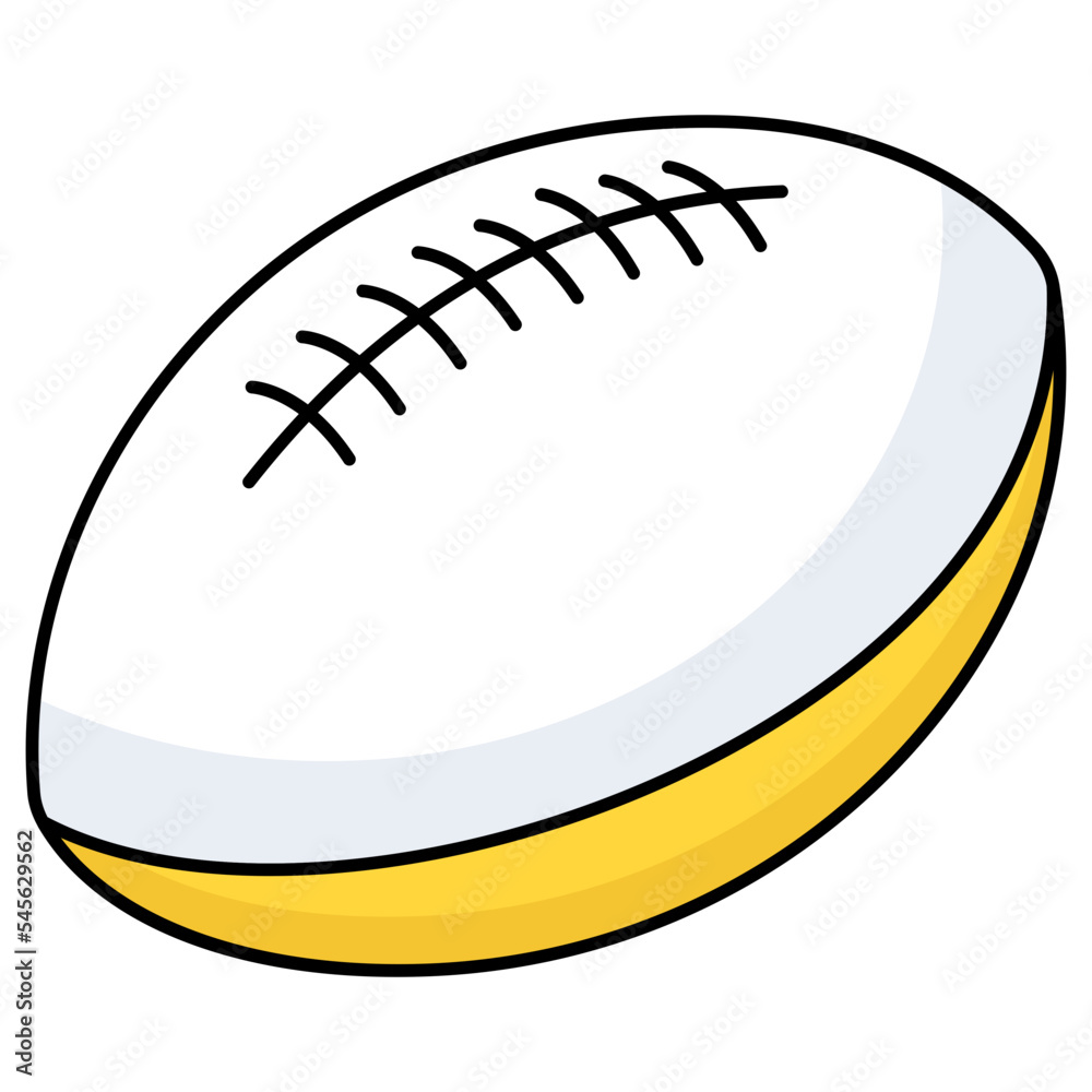 American football icon, flat design of rugby American football icon, flat design of rugby