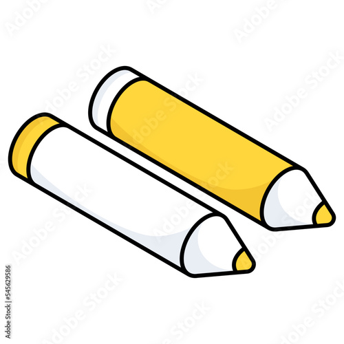       A set of coloring pencils, crayons icon