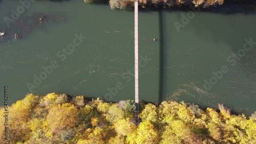 Aerial Autumn view of Pasarel reservoir, Sofia city Region, Bulgaria photo