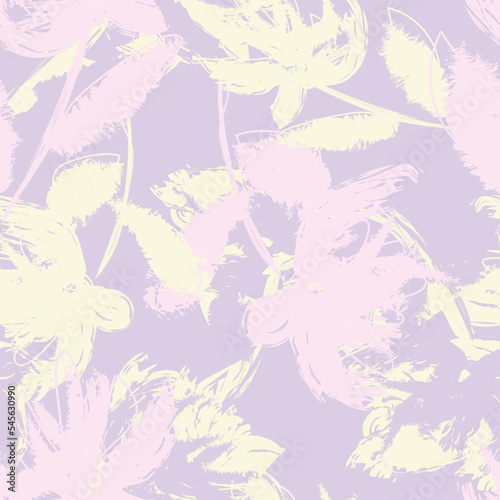 Floral Brush strokes Seamless Pattern Design