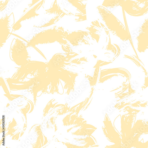 Floral Brush strokes Seamless Pattern Design