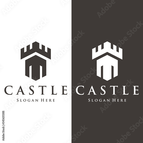 Antique castle logo template creative design, Historical ancient castle.Logos for businesses and museums.