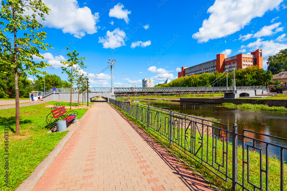 Fototapeta premium Uvod river embankment promenade in Ivanovo