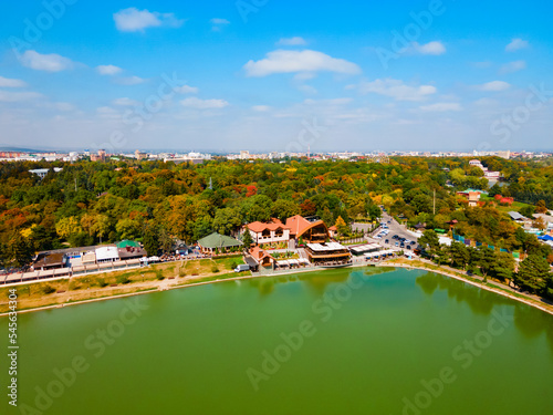 Kurortnoe lake aerial panoramic view, Nalchik photo
