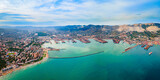 Novorossiysk city aerial panoramic view