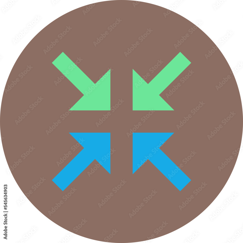 Obraz premium Minimize Multicolor Circle Flat Icon