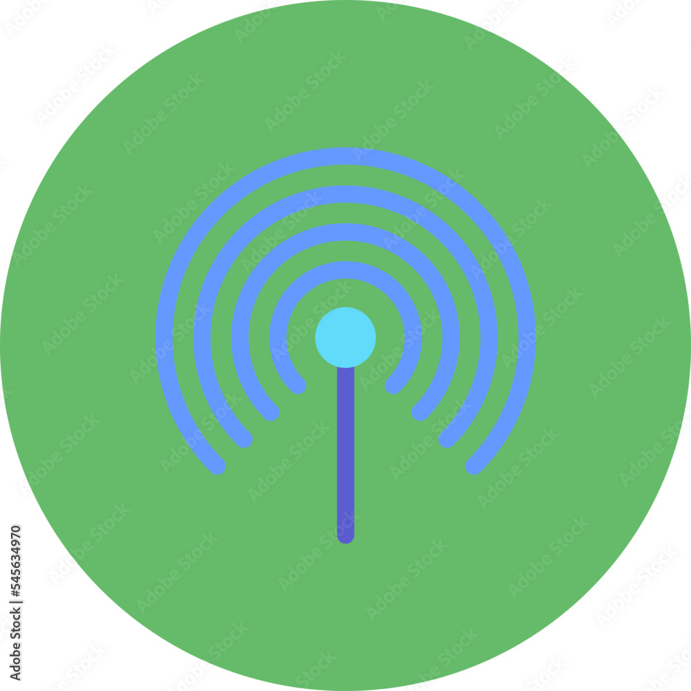 Signal Multicolor Circle Flat Icon Signal Multicolor Circle Flat Icon
