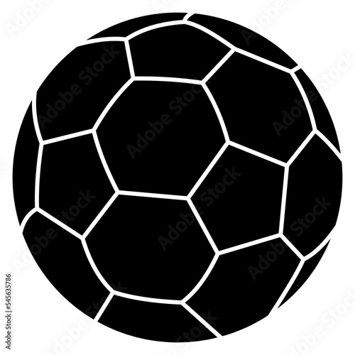 Flat design icon of chequered ball  football vector 