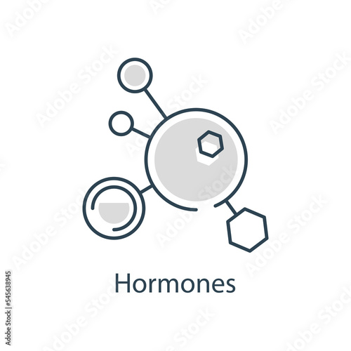 hormones icon from sauna outline collection. Thin line hormones icon isolated on white background