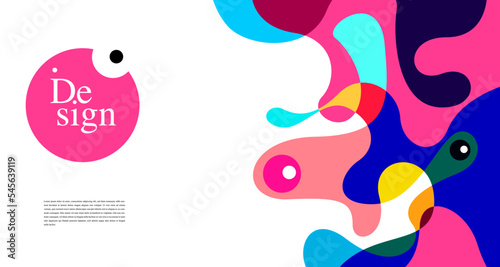 Colorful Abstract Banner Template with Dummy Text for Web Design  Landing page  and Print Material