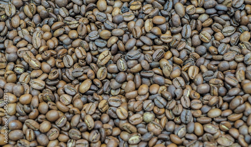 coffee bean background with nature light