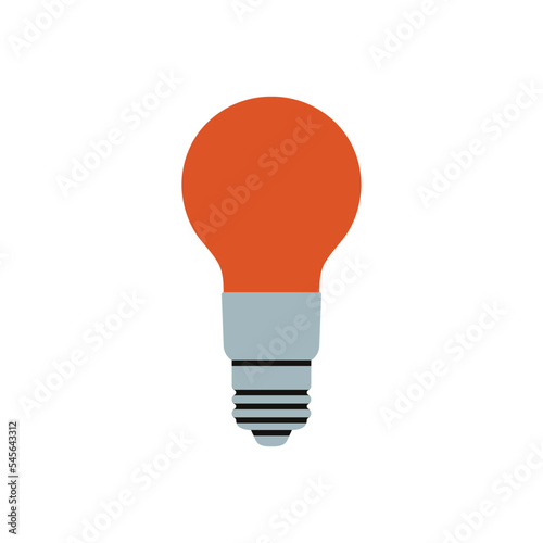 Hand drawn vector illustration of a red safelight. Lamp with a colored filter that doesn't affect photosensitive film or paper. Dark room supplies. Retro film development and photo printing tools.