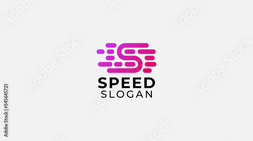 Letter S Speed Logo Design Element
