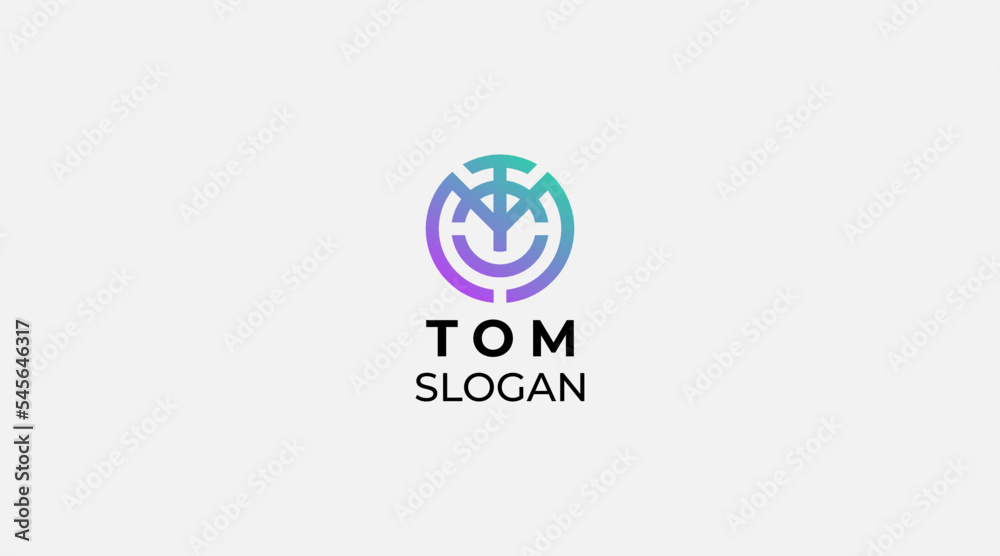 TOM Initial letter T logo design
TOM Initial letter T logo design