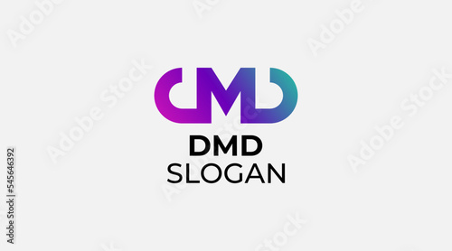 Letters DMD logo design icon vector template.
