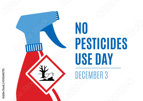 No Pesticides Use Day vector. Dangerous for the environment symbol. Poisonous spray icon vector. The symbol is of a dead tree and fish vector. December 3. Important day