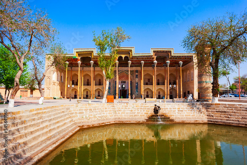 Bolo Khauz Mosque in Bukhara, Uzbekistan