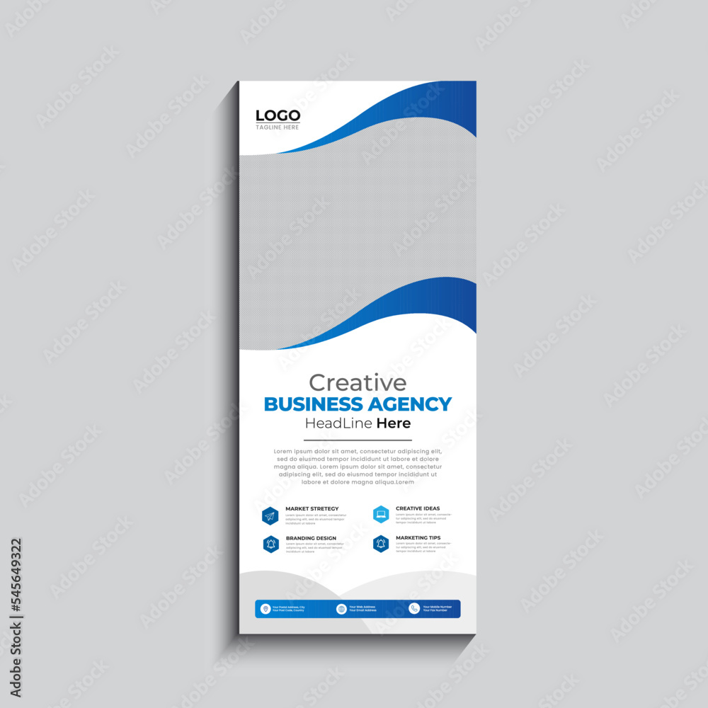 Corporate Business Roll up banner vertical template design Corporate Business Roll up banner vertical template design