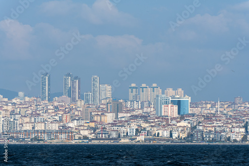 Istanbul, Turkey- 11 12 2022. Turkey, Istanbul, View of Sea of Marmara and buildings on coast. 