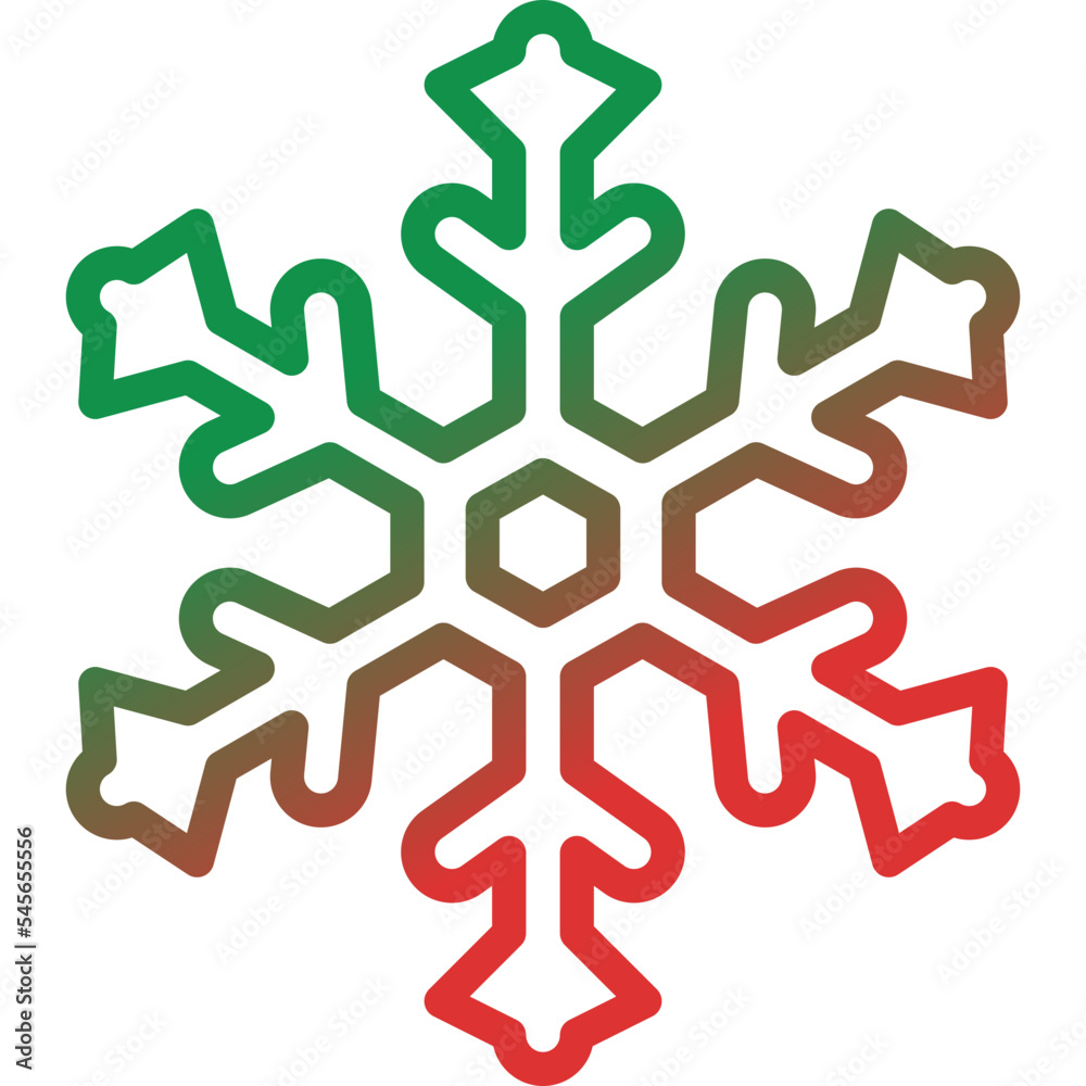 snowflake gradient line icon snowflake gradient line icon