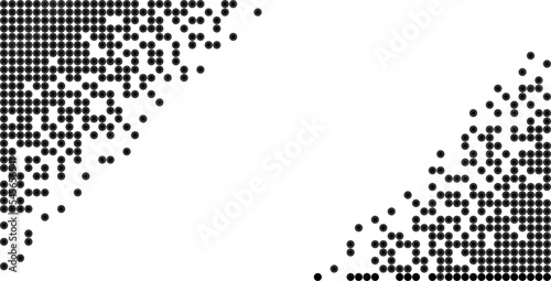 Small black circles on a white background. Vector. Pattern Free space. 